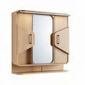 Wooden bathroom cabinet with mirror and sliding doors 80 x 20 x 60cm